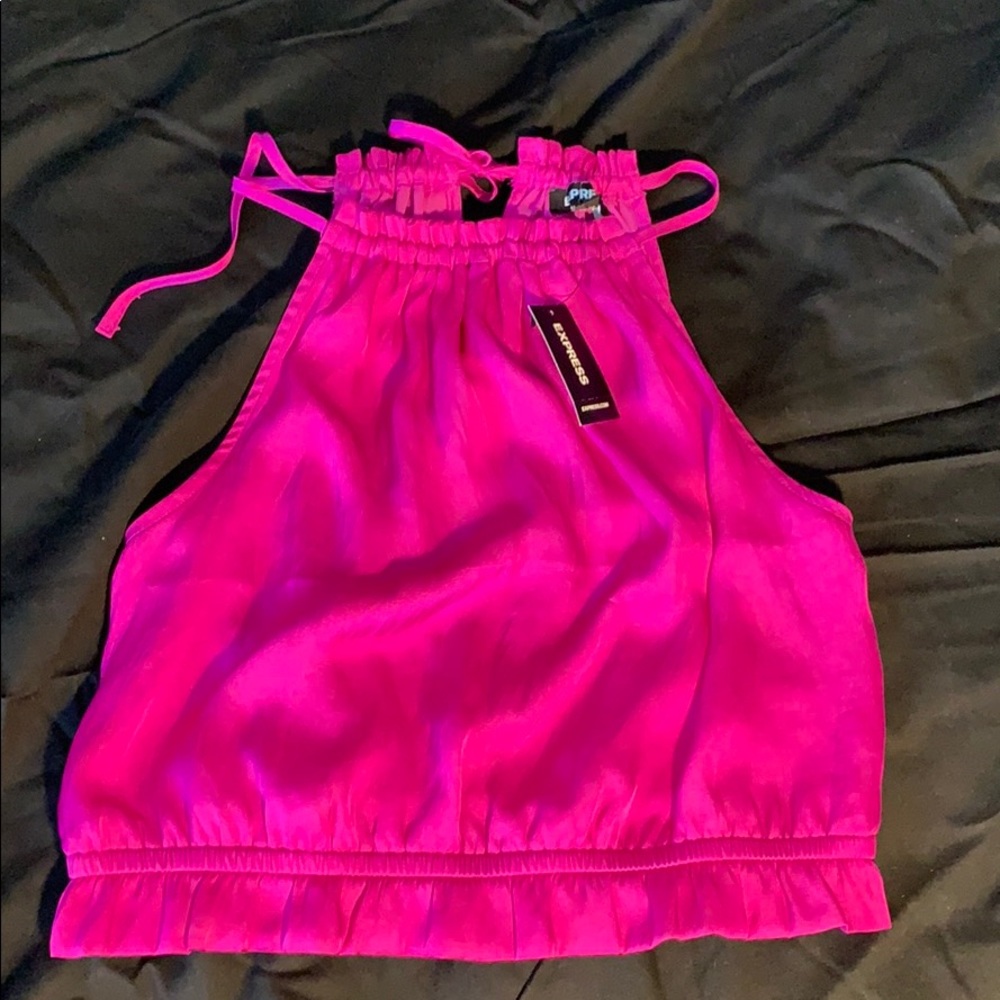 Express hot pink crop top